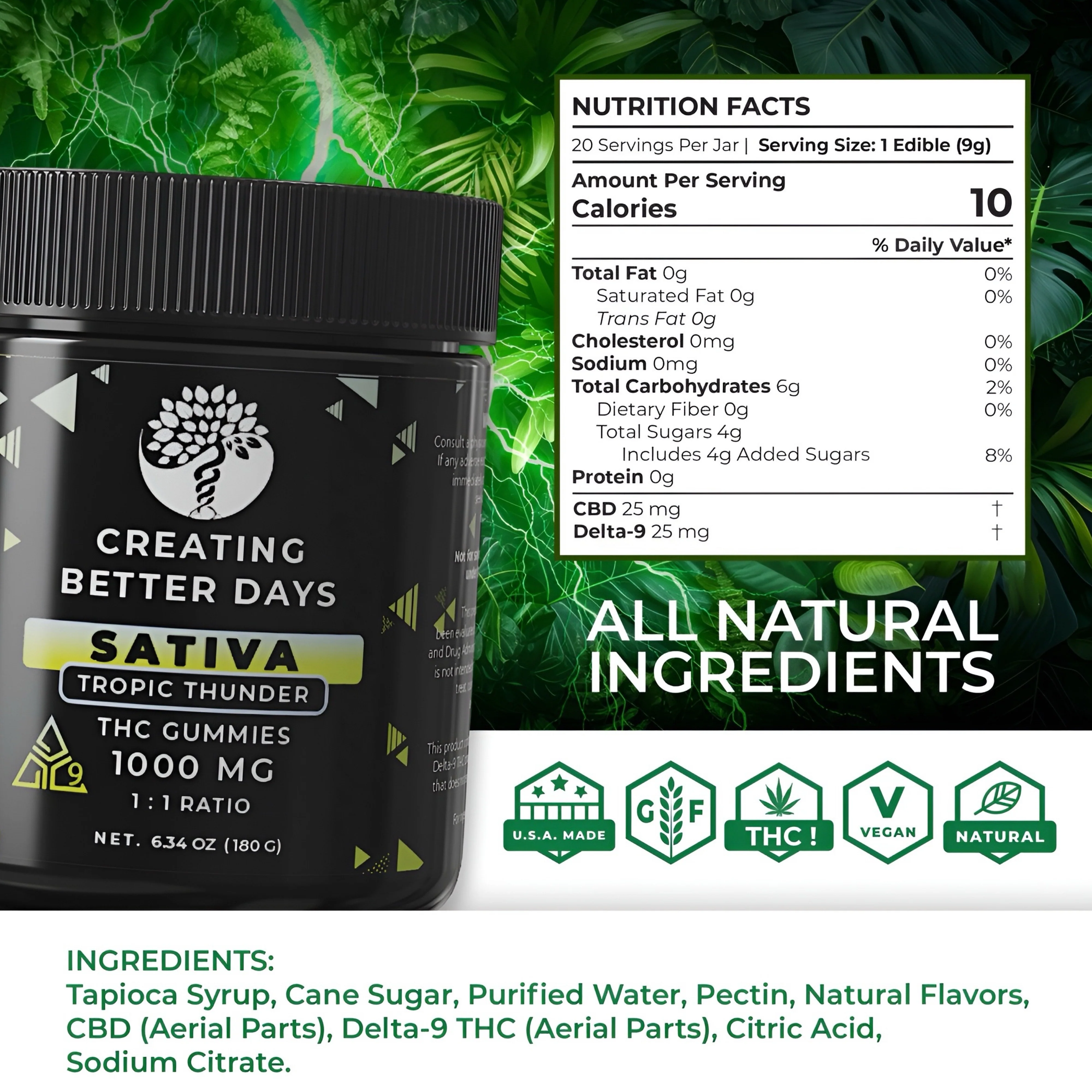 Delta-9 Gummies 1000MG | Tropic Thunder - Image 3