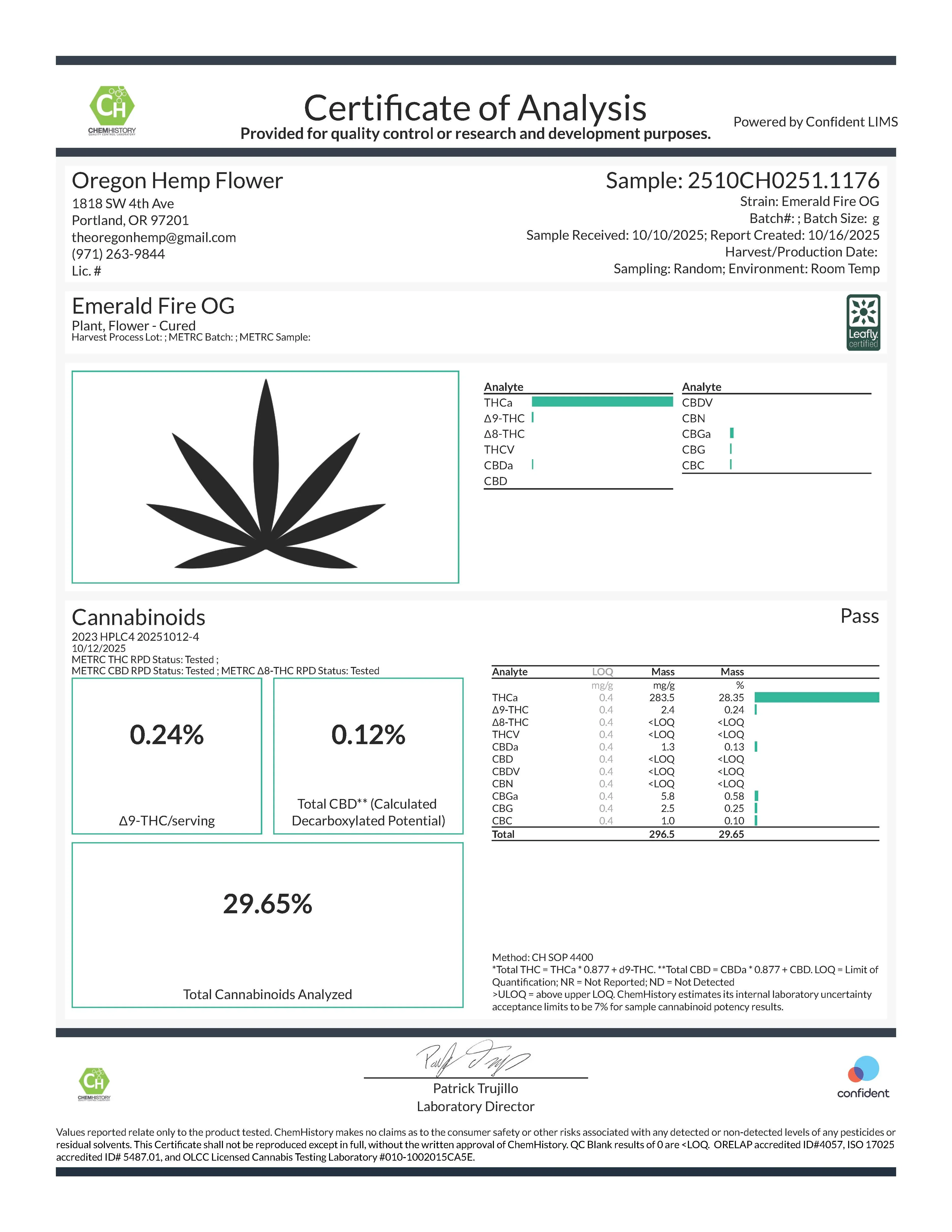 THCa Flower | Emerald Fire OG 28g - Image 3